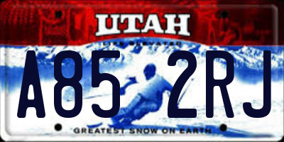 UT license plate A852RJ