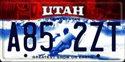 UT license plate A852ZT