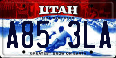 UT license plate A853LA