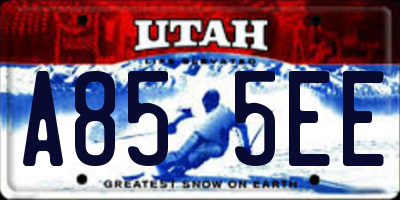 UT license plate A855EE