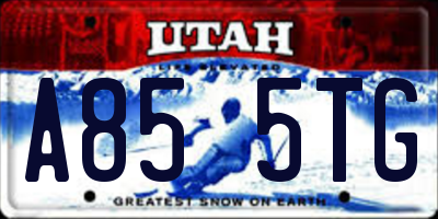 UT license plate A855TG