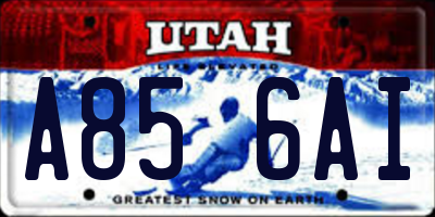 UT license plate A856AI