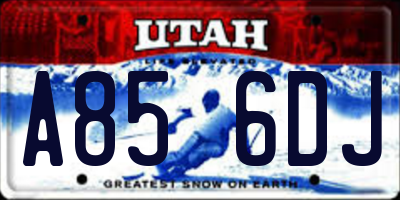 UT license plate A856DJ