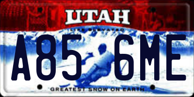 UT license plate A856ME