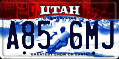 UT license plate A856MJ