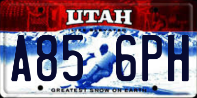 UT license plate A856PH