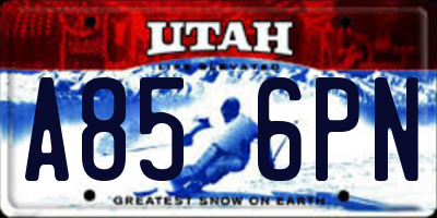 UT license plate A856PN