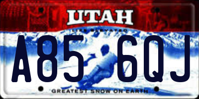UT license plate A856QJ