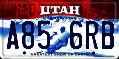 UT license plate A856RB