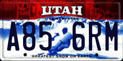 UT license plate A856RM