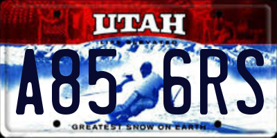 UT license plate A856RS
