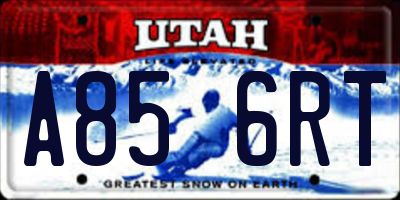 UT license plate A856RT