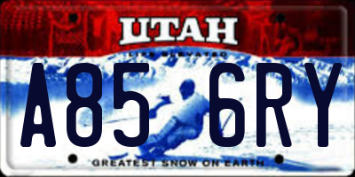 UT license plate A856RY