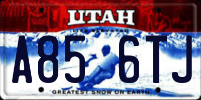UT license plate A856TJ