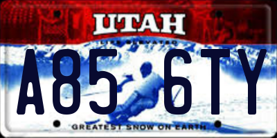 UT license plate A856TY