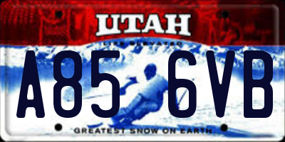 UT license plate A856VB