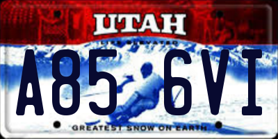 UT license plate A856VI