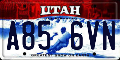 UT license plate A856VN