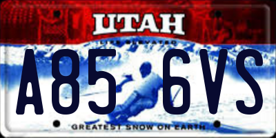 UT license plate A856VS