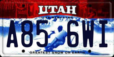 UT license plate A856WI