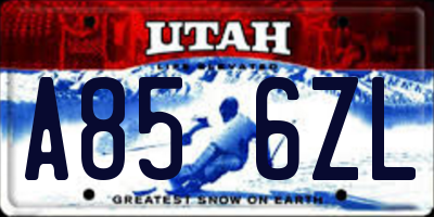 UT license plate A856ZL
