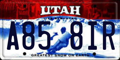 UT license plate A858IR