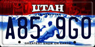UT license plate A859GO