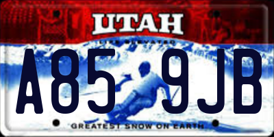 UT license plate A859JB