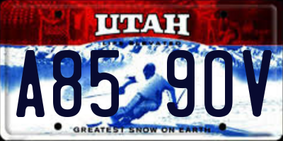 UT license plate A859OV
