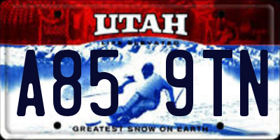 UT license plate A859TN