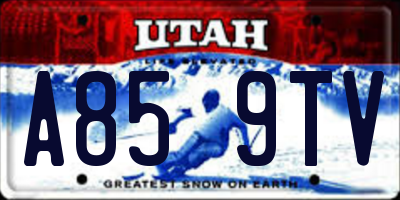 UT license plate A859TV