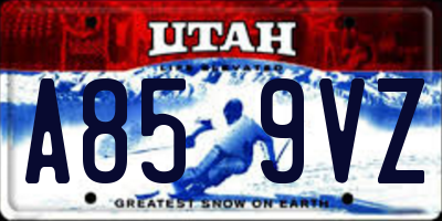 UT license plate A859VZ