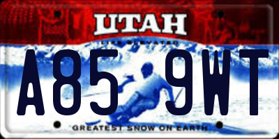 UT license plate A859WT