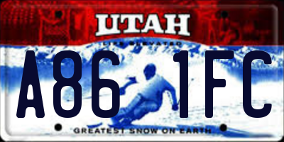 UT license plate A861FC