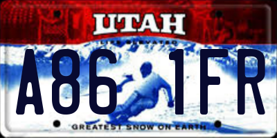 UT license plate A861FR