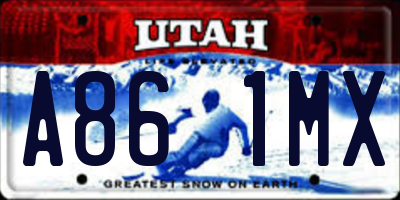 UT license plate A861MX