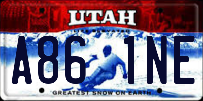 UT license plate A861NE