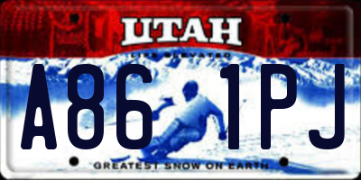 UT license plate A861PJ