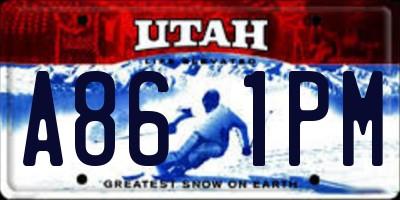 UT license plate A861PM