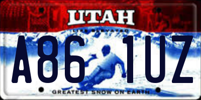 UT license plate A861UZ