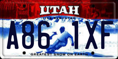 UT license plate A861XF