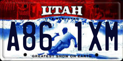 UT license plate A861XM