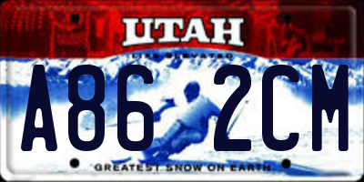 UT license plate A862CM