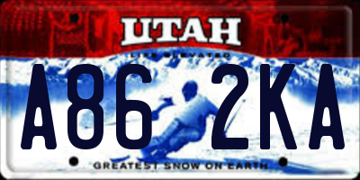 UT license plate A862KA