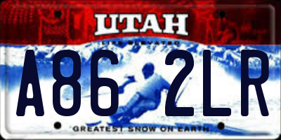 UT license plate A862LR