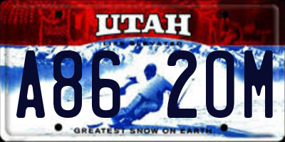 UT license plate A862OM