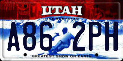 UT license plate A862PH