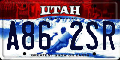 UT license plate A862SR