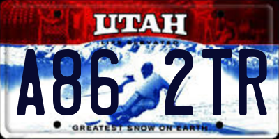 UT license plate A862TR