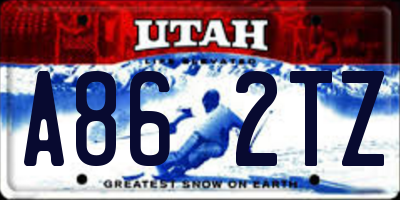 UT license plate A862TZ